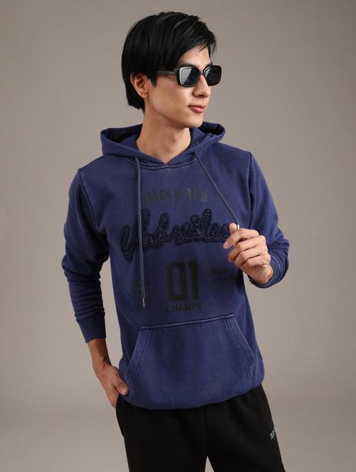 men printed long sleeve hooded sweatshirt - 22018089 - Very Small Image - 1