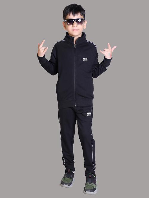 boys color blocked hooded track suit - 22019340 - Very Small Image - 1