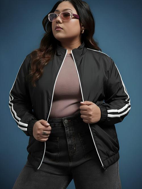 women tapered long sleeve windcheater jacket - 22026201 - Very Small Image - 1