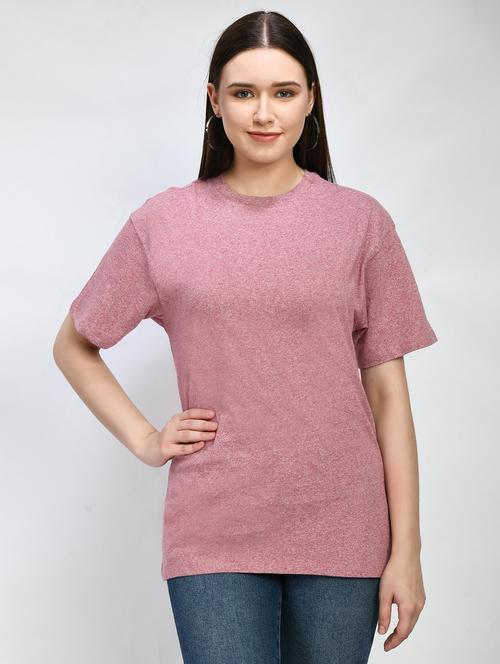 Women Solid Short Sleeve Oversized T-shirt - 22028368 - Very Small Image - 1