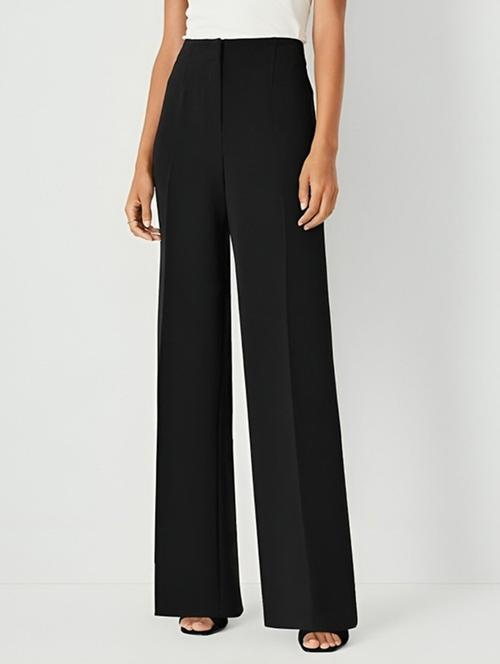 women solid high rise straight trouser - 22030550 - Very Small Image - 1