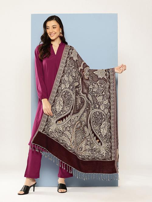 women paisley reversible shawl - 22033730 - Very Small Image - 1
