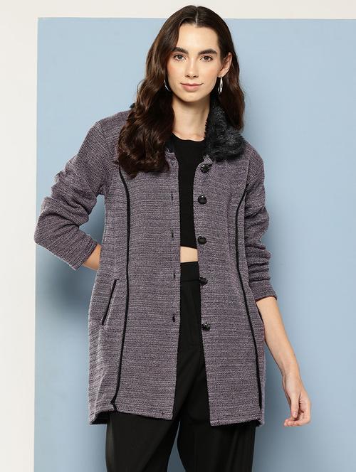 women solid long sleeve cardigan - 22033842 - Very Small Image - 1