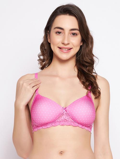 Women Polka Doted Non Wired T-shirt Bra - 22033921 - Very Small Image - 1
