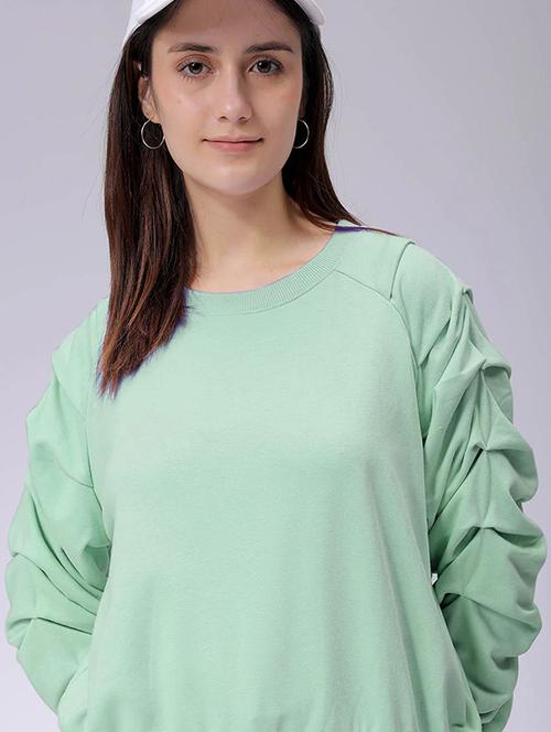 women solid long sleeve sweatshirt - 22036506 - Very Small Image - 1