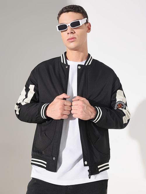 Men Printed Long Sleeve Varsity Jacket - 22037982 - Very Small Image - 1