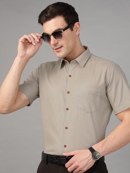 men collared short sleeve regular fit shirt - 22039632 - Very Small Image - 1