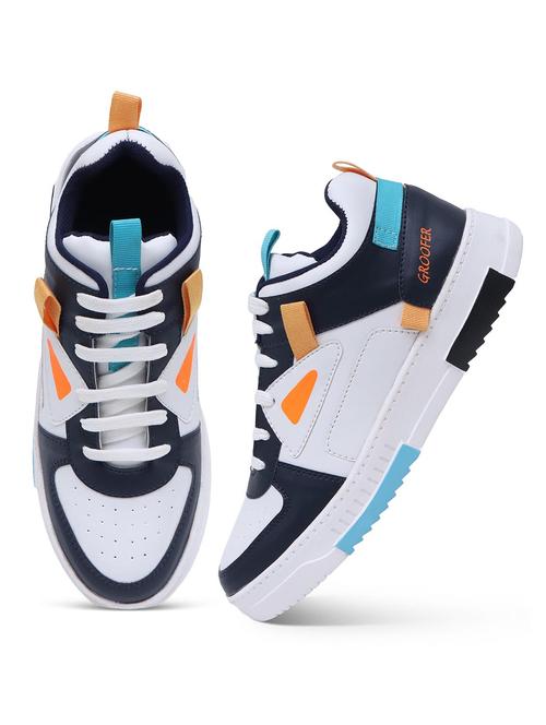 men blue lace up sneakers - 22040927 - Very Small Image - 1