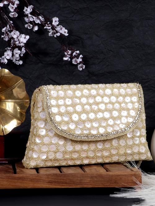 women embellished clutch with flap - 22041135 - Very Small Image - 1