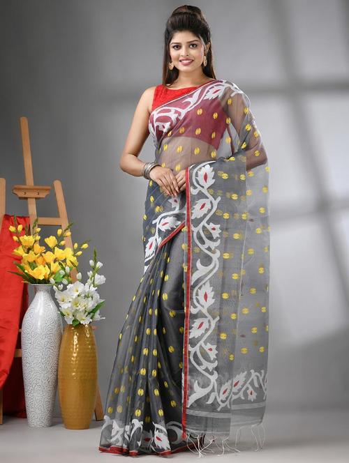 women self design handloom saree with blouse - 22042836 - Very Small Image - 1