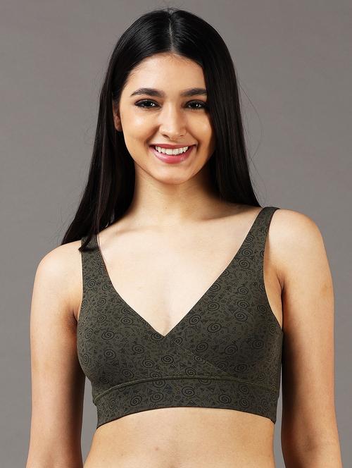 women printed non padded sports bra - 22052675 - Very Small Image - 1