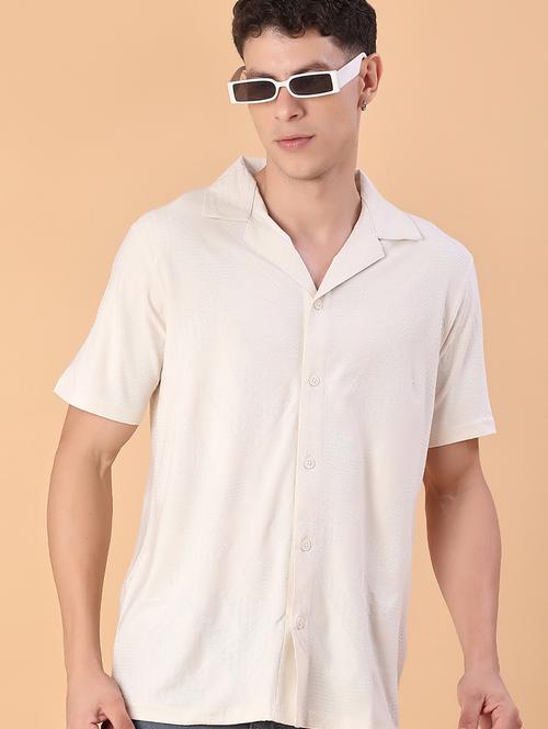 men self design short sleeve regular fit casual shirt - 22057391 - Very Small Image - 1