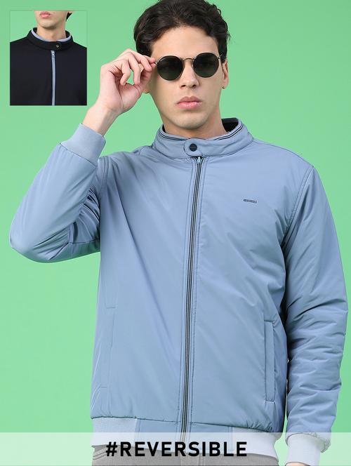 men solid long sleeve reversible bomber jacket - 22063667 - Very Small Image - 1