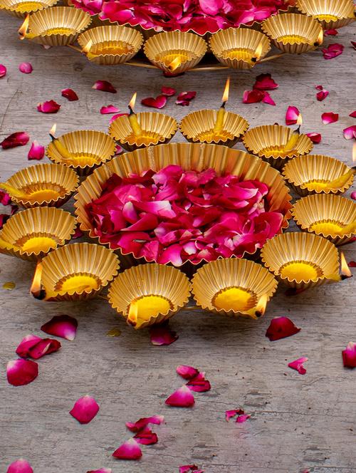 lotus shape decorative urli for home decor - 22065700 - Very Small Image - 1