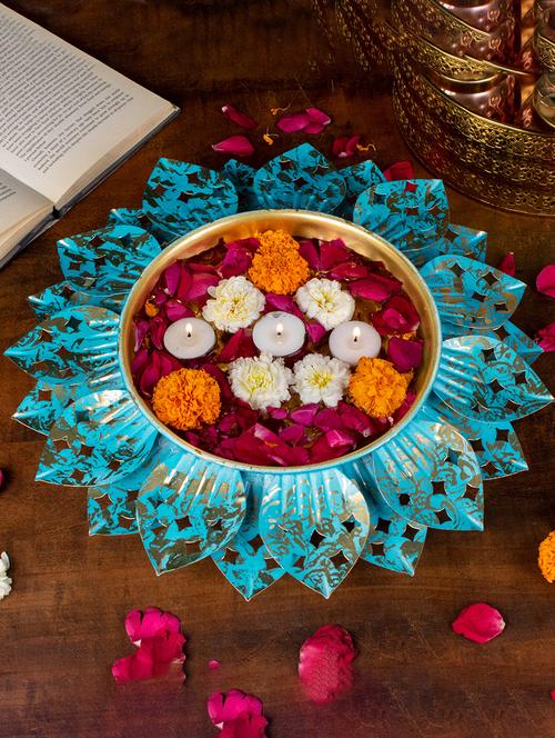 lotus shape decorative urli for home decor - 22065704 - Very Small Image - 1