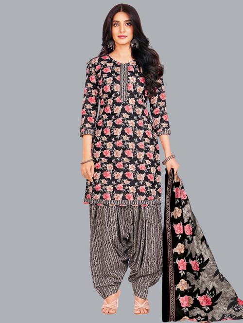 women floral printed unstitched salwar suit set - 22065928 - Very Small Image - 1