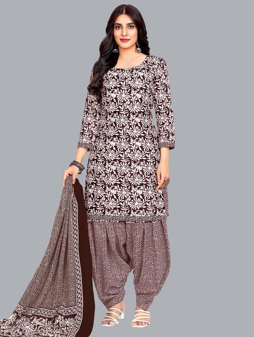 women floral printed unstitched salwar suit set - 22065951 - Very Small Image - 1