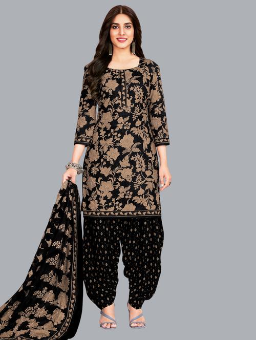 women floral printed unstitched salwar suit set - 22065963 - Very Small Image - 1