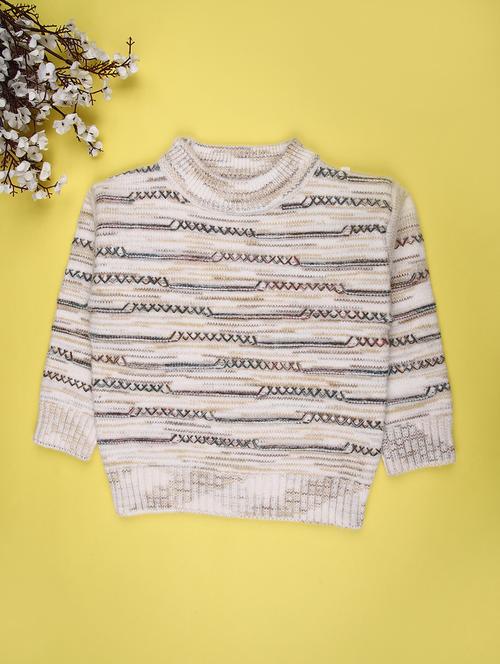 boys self design long sleeve sweater - 22067077 - Very Small Image - 1