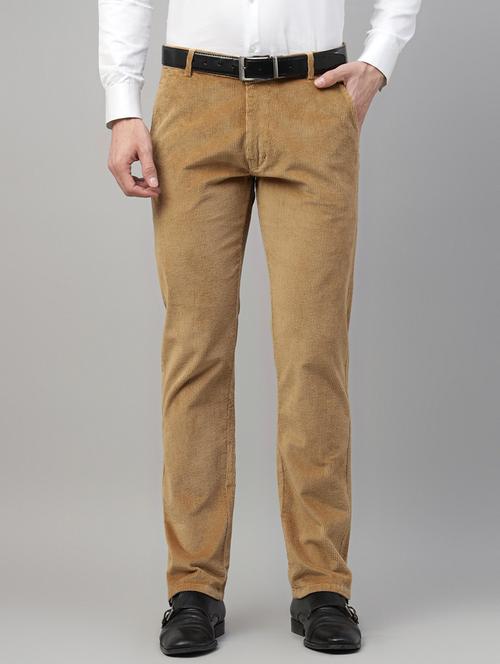 men solid mid rise flat front trouser - 22069306 - Very Small Image - 1