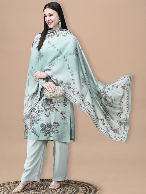 women floral three quarter sleeve kurta pant with dupatta set - 22070844 - Very Small Image - 1