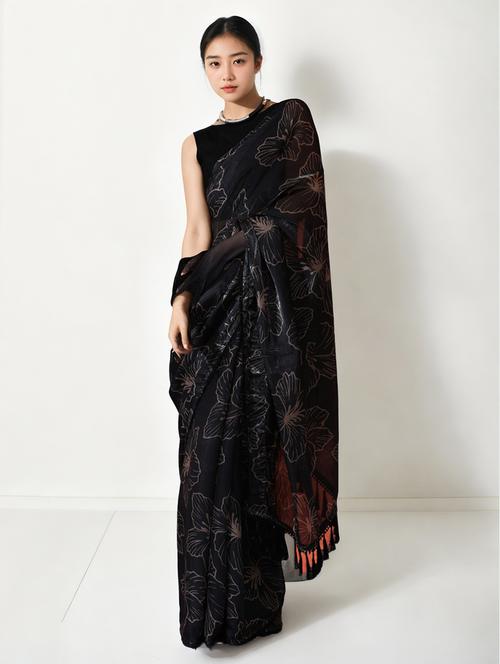 women floral printed ready to wear saree with blouse - 22074685 - Very Small Image - 1