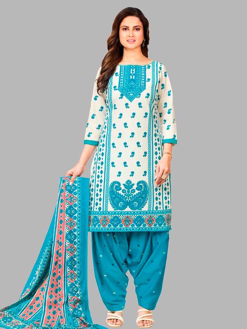 women printed unstitched salwar suit set - 22074720 - Very Small Image - 1