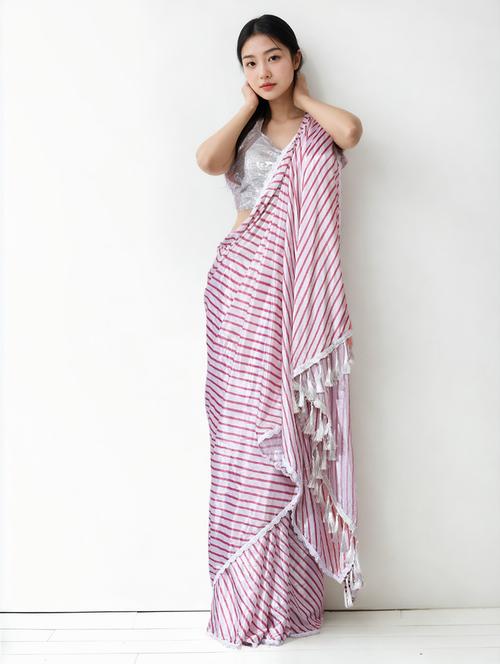 women printed casual wear saree with blouse - 22076031 - Very Small Image - 1