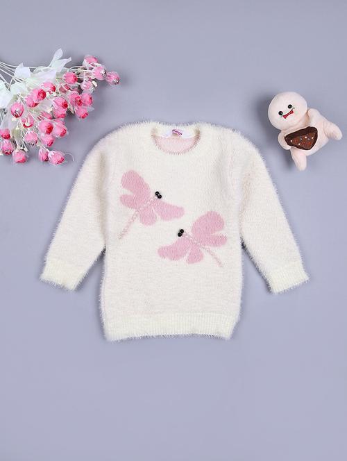 Girls Self Designed Long Sleeve Sweater - 22076108 - Very Small Image - 1