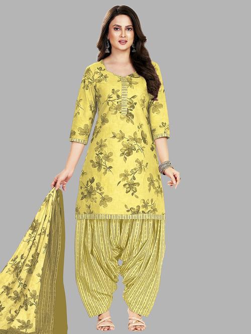 women floral printed unstitched salwar suit set - 22079477 - Very Small Image - 1