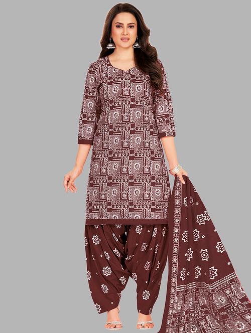 women printed unstitched salwar suit set - 22079495 - Very Small Image - 1