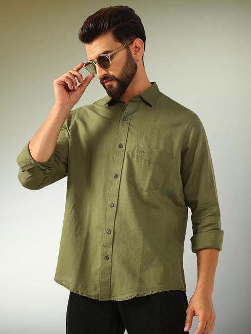 men solid long sleeve regular fit casual shirt - 22079698 - Very Small Image - 1