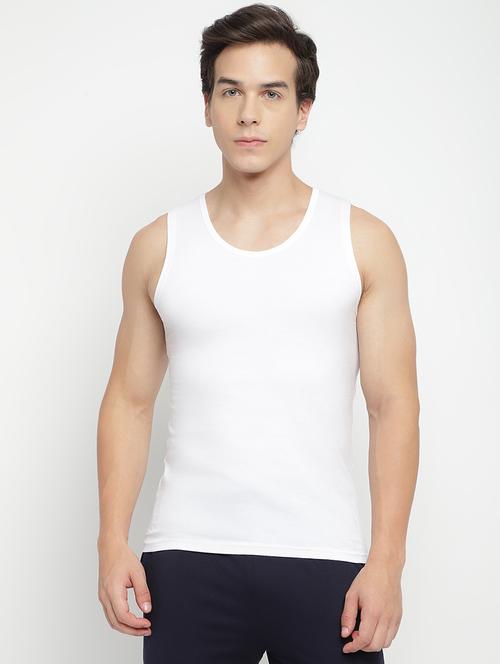 white 100% cotton vest - 22083211 - Very Small Image - 1