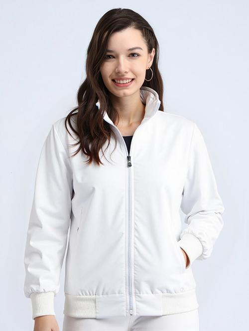 women white solid long sleeve bomber jacket - 22084562 - Very Small Image - 1