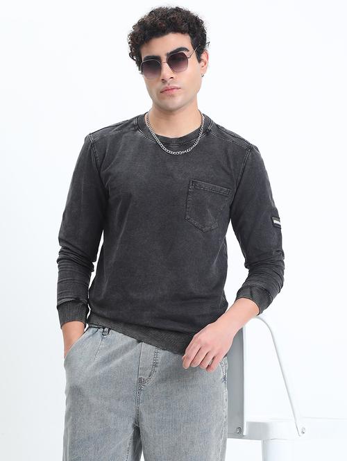 men solid long sleeve regular fit sweatshirt - 22086003 - Very Small Image - 1