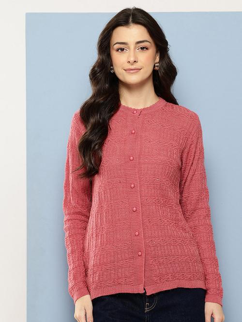 women self designed long sleeve cardigan - 22086520 - Very Small Image - 1