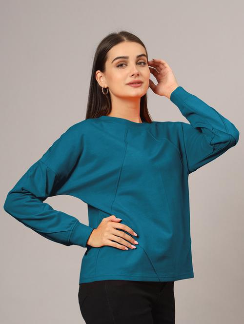 women solid long sleeve sweatshirt - 22086986 - Very Small Image - 1