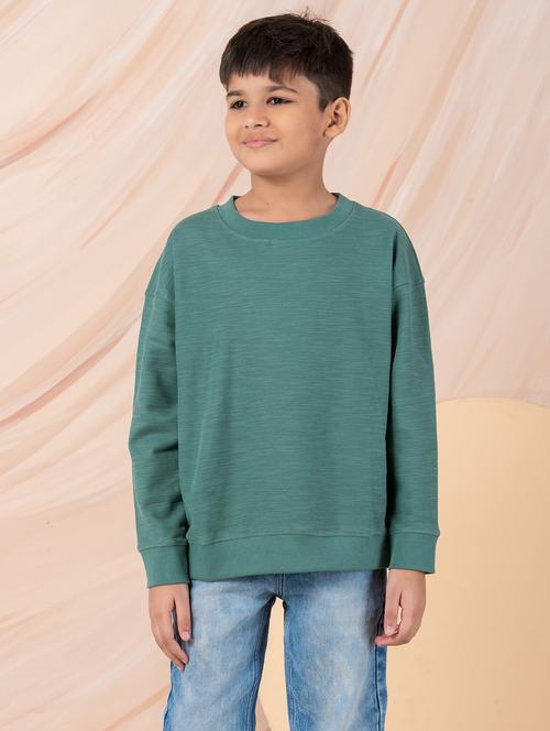 boys solid round neck long sleeve sweatshirt - 22088670 - Very Small Image - 1