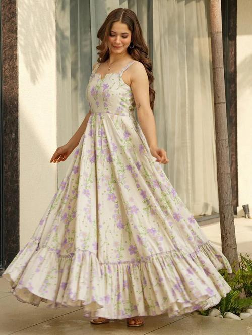 floral maxi tiered dress sleeveless casual wear - 22088886 - Very Small Image - 1