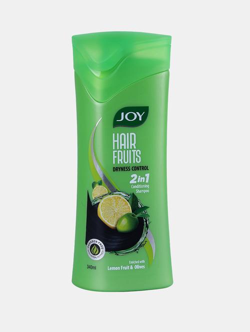 joy-hair fruit dryness control fortifying green shampoo-340 ml - 22091973 - Very Small Image - 1
