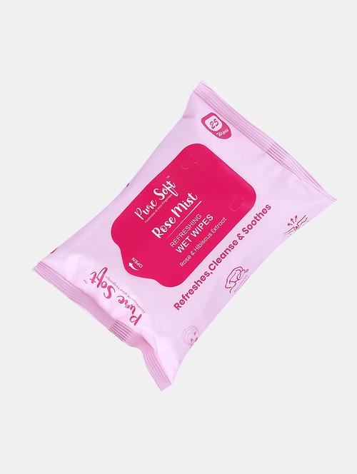 puresoft refreshing wipes rose mist 25's - 22092597 - Very Small Image - 1