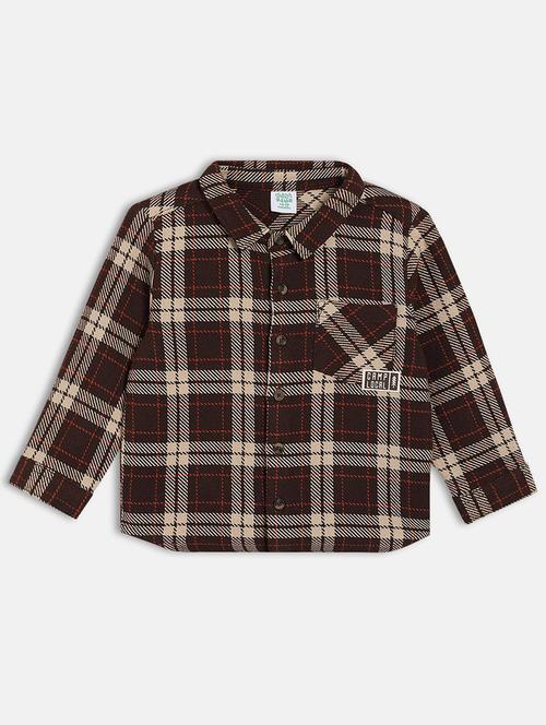 boys checkered long sleeve collared shirt - 22093539 - Very Small Image - 1