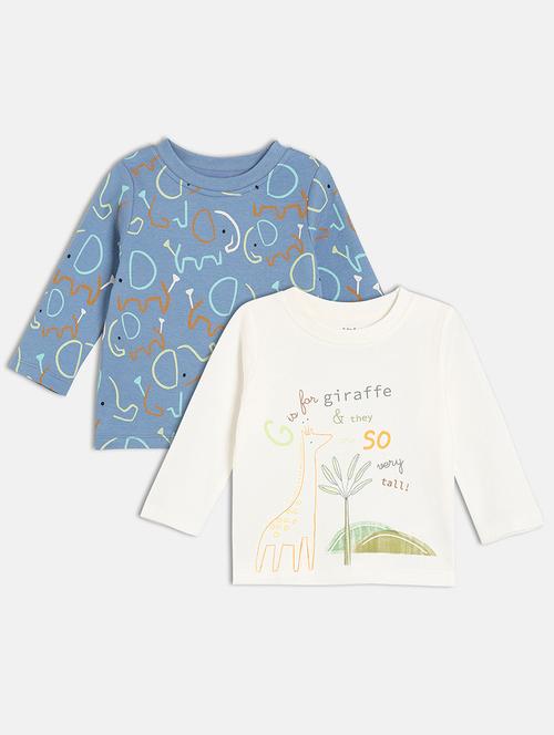 boys pack of 2 printed long sleeve t-shirt - 22093561 - Very Small Image - 1