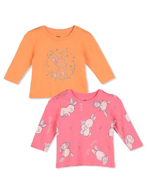 girls pack of 2 printed long sleeve tee - 22093847 - Very Small Image - 1
