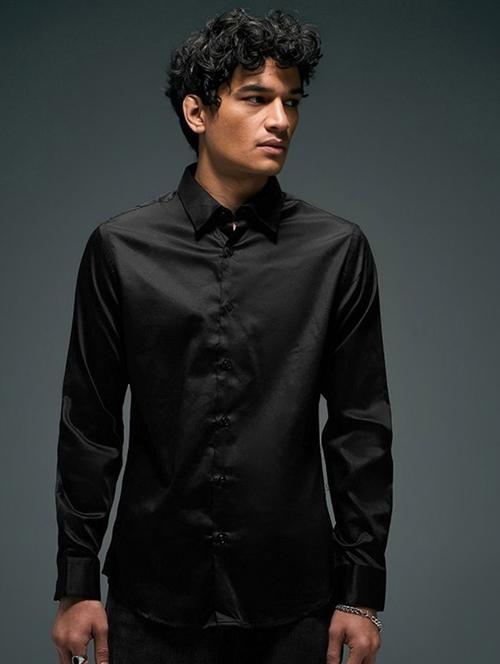 men solid long sleeve regular fit casual shirt - 22094524 - Very Small Image - 1