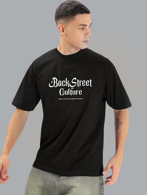 men chest print short sleeve oversized t-shirt - 22101433 - Very Small Image - 1