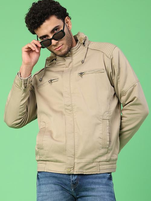 men solid long sleeve bomber jacket - 22102710 - Very Small Image - 1