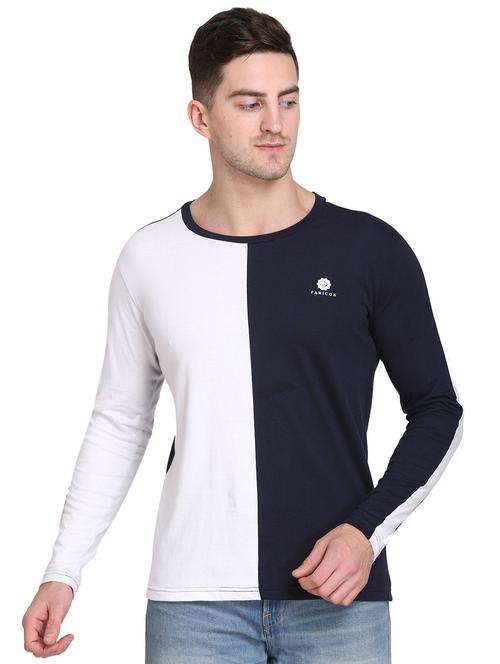 men color block long sleeve regular fit t-shirt - 22105611 - Very Small Image - 1