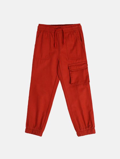 boys solid mid rise cargo jogger - 22106792 - Very Small Image - 1