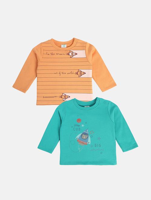 boys pack of 2 printed long sleeve t-shirt - 22106866 - Very Small Image - 1